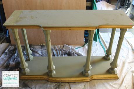 ugly green console table