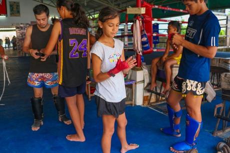 Family Kickboxing at Jun Muay Thai in Koh Samui Family Kickboxing at Jun Muay Thai in Koh Samui