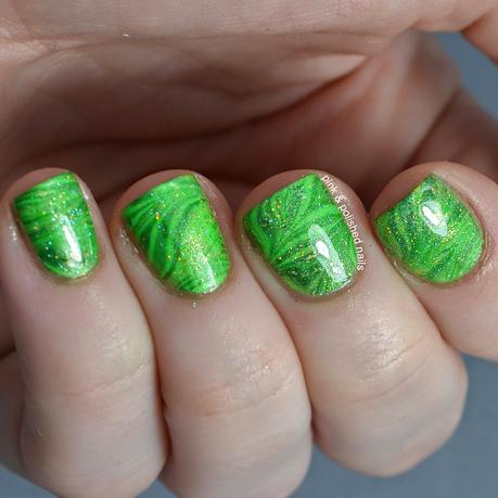 St. Patrick's Day Inspired Water Marble
