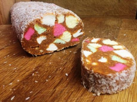 lolly cake slices biscuit eskimo lollies condensed milk and coconut brightly coloured sweets