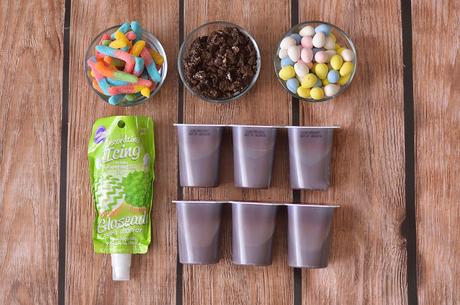 Easy Easter Egg Hunt Pudding Cups