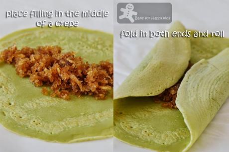 Kuih Dadar / Kueh Ketayap / Kuih Tayap Pandan Crepes Rolls with Sweet Coconut Filling Kuih Dadar / Kueh Ketayap / Kuih Tayap Pandan Crepes Rolls with Sweet Coconut Filling