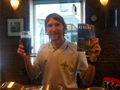 Friday’s Featured Food: Fish Stew and Stout in Pingvinen, Bergen, Norway £8 a beer in Bergen in Pingvinen (but I picked the dearest one!)