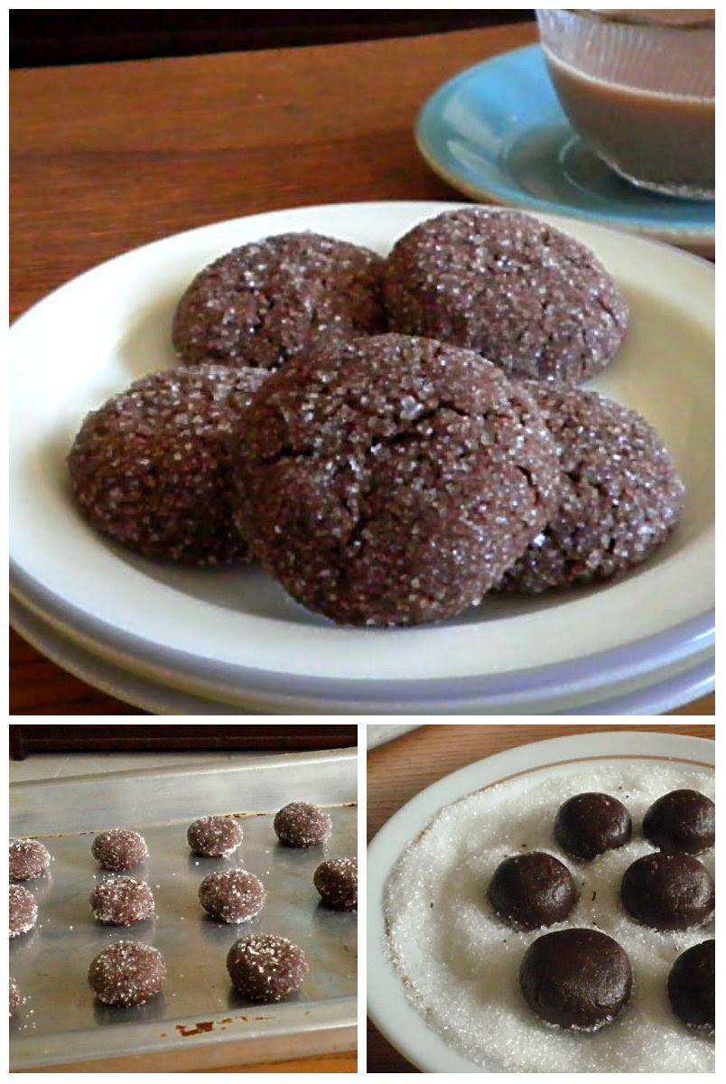 Chocolate Crinkle Cookies from scratch