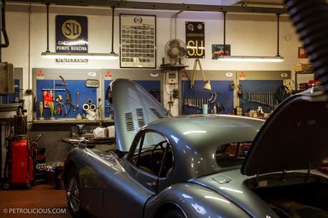 In the heart of Milan there is a British car repair shop, Borghi Automobili