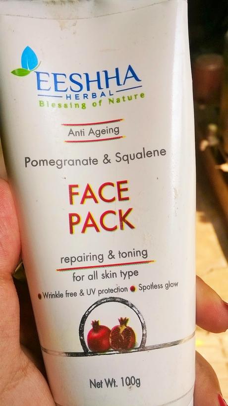 Eeshha Herbal Anti-Ageing Pomegranate and Squalene Face Pack Review