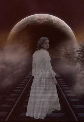 Ghost Woman on Train Track by epica3