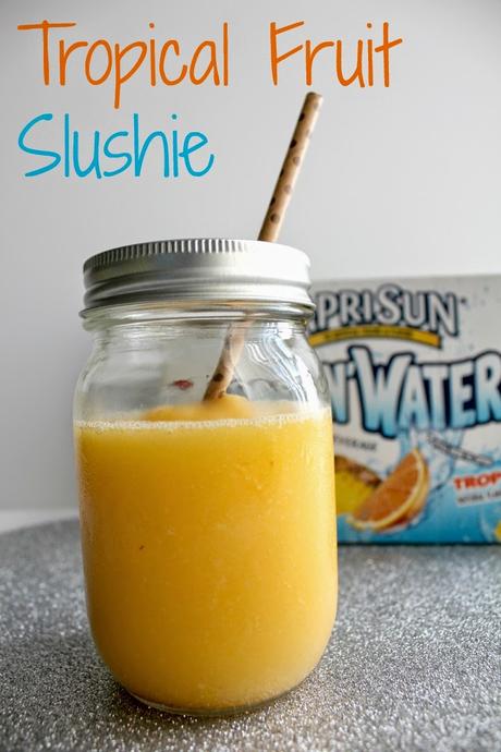 These kid-approved tropical fruit slushies are delicious and so easy to make! #KidsChoiceDrink #ad