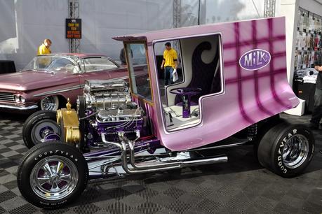 Galpin Auto Sports brought some cool customs to the Grand National Roadster Show, in the same enormous tent from SEMA. Here is the icon from the 60's, the Milk Truck