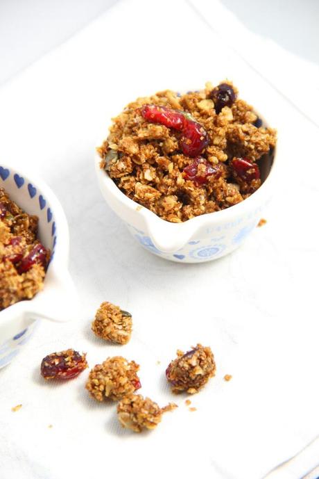 Cranberry Oat Homemade Granola | Vegan, Sugar-free