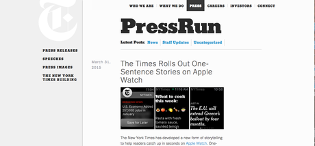 At a Glance Journalism, smart watches and the one sentence story
