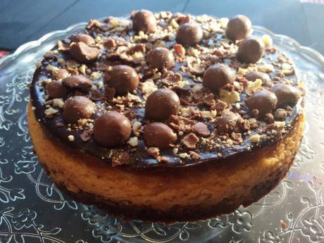 malteasers cheesecake recipe with chocolate ganache easy dessert