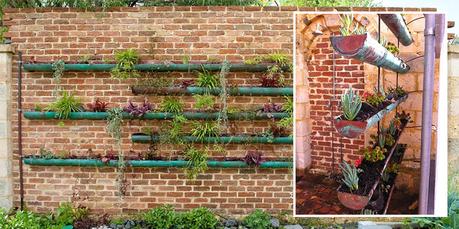 8 brilliant ideas for upcycling in your garden Old gutters upcycled into garden planters