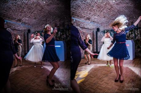 Bride dancing with friends Bride dancing with friends