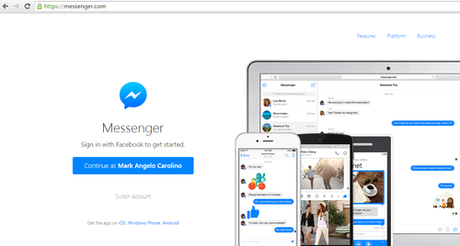 You can now open Facebook messenger on your browser!