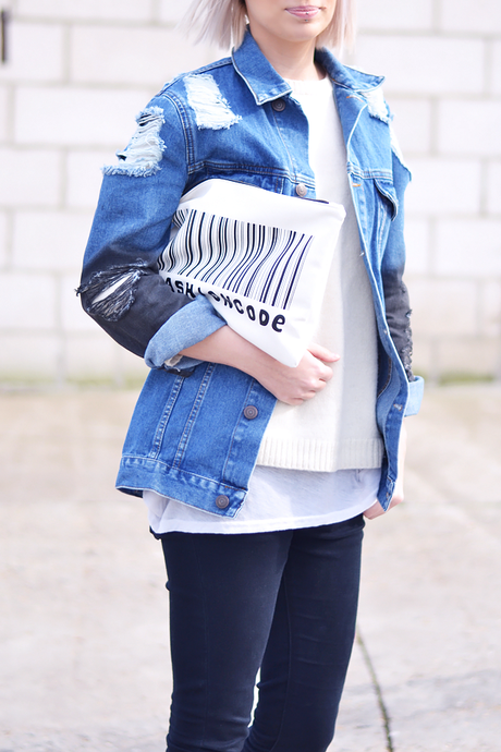 Turn it inside out: A denim jacket Asos denim jacket, jeans jacket, wool jumper, ridley jeans, blogger, street style