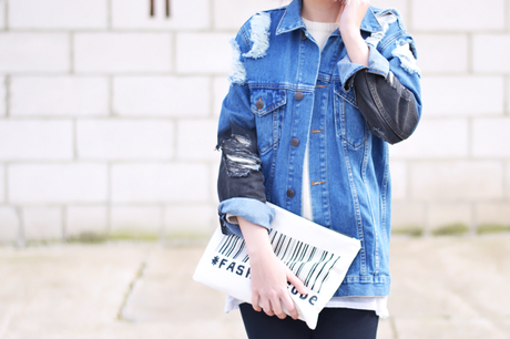 @turnitinsideout // A denim jacket Denim jacket, zara clutch, asos, wool sumper, belgium