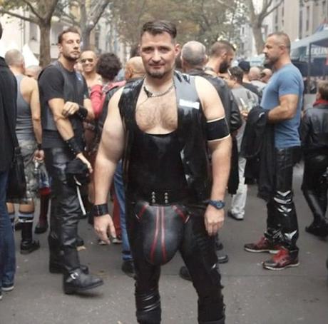 Sodomite has silicone injections to enlarge penis to 9 lbs Micha Stunz at the bondage & fetish Folsom Europe Festival in Berlin