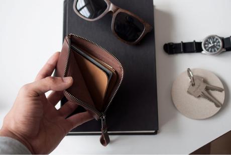 Convoy Co Half Zip Wallet Chestnut Convoy Co Half Zip Wallet Chestnut