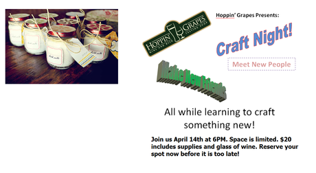 Hoppin' Grapes Presents: A Week of Wine! Mid April Events at Hoppin' Grapes Wine and Beer Tasting Shop
