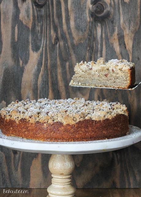 Banana Crumb Cake (Dairy Free) This Banana Crumb Cake is a stepped up version of the best banana bread you've ever had! It's full of banana flavor, and the pecan crumb topping puts it over the top. It's also dairy free.