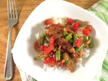Sticky Orange Chicky Stir-Fry orange sticky chicky seitan