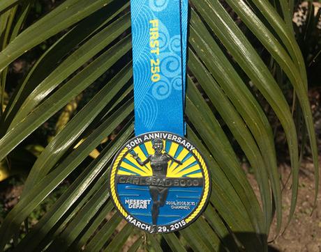 The 30th Carlsbad 5000 2015 Carlsbad 5000 medal