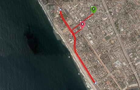 The 30th Carlsbad 5000 2015 Carlsbad 5000 - People's Course Google Earth map