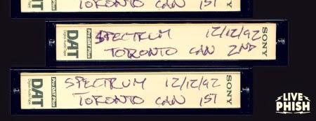 Phish: new archival release Toronto 12/12/1992 Phish: new archival release Toronto 12/12/1992