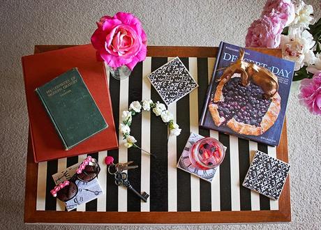 DIY Black and White Coffee Table