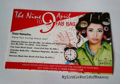 FAB BAG for April 2015 Review FAB BAG for April 2015 Review