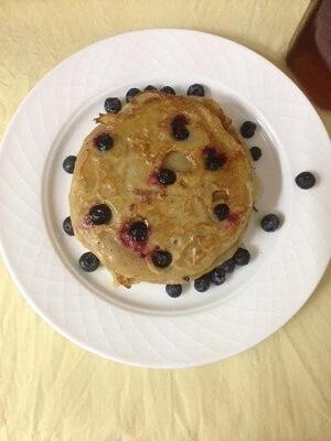 Blueberry Pancakes Using Whole Wheat Flour blueberry pancakes