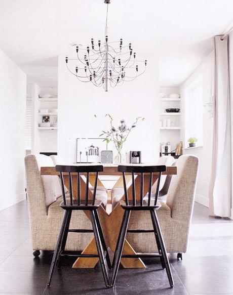 Balancing a simplistic but eclectic style ecelctic dining room