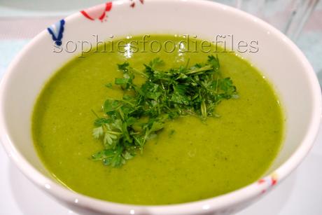 Gluten-free Dairy-free fresh chervil soup & my 1st produce! Yum!