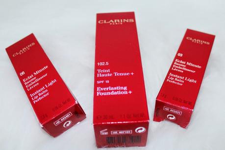 Review: Clarins Everlasting Foundation & Instant Light Lip Balm Perfectors