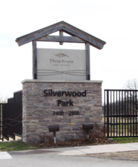 Silverwood Park sign Silverwood Park sign