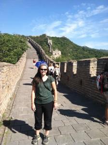 Sawrah Amini at the Great Wall of China.