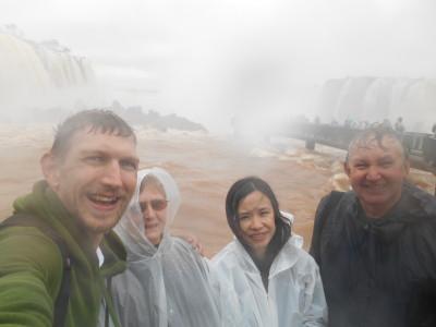 Hostel 76: Awesome New Hostel in Foz Do Iguacu, Brazil Getting soaked at the marvelous Iguazu Falls.