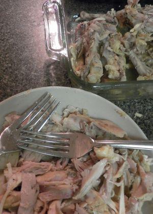 Leftover Chicken, Fennel & Sweet Potato Soup - Shred chicken, discard bones and skin