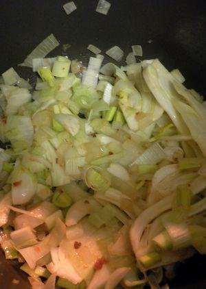 Leftover Chicken, Fennel & Sweet Potato Soup - Add leeks & fennel