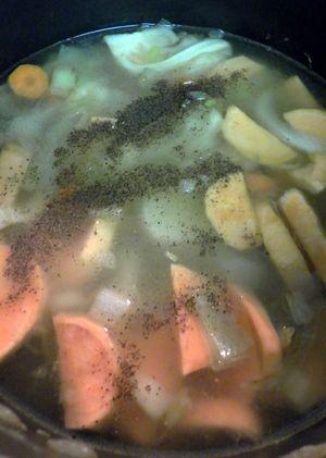 Leftover Chicken, Fennel & Sweet Potato Soup - Add water1