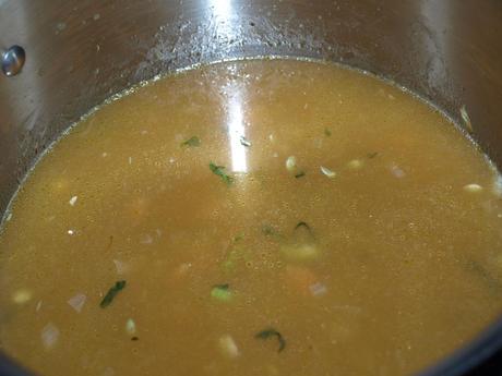 Green Lentil and Canadian Bacon Soup
