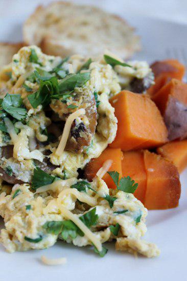Food: Cilantro Sweet Potato Eggs.