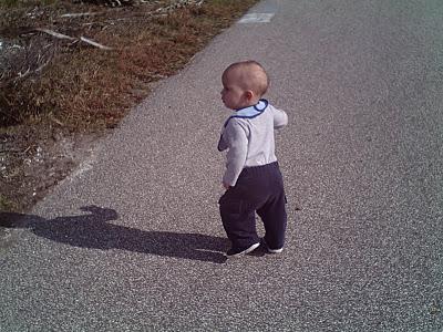 Hard Bottom Walking Shoes Babies on Baby Walking Towards The Trees