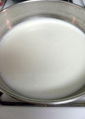 Horseradish Cheddar Souffle - Milk to boil
