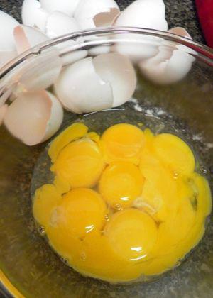 Horseradish Cheddar Souffle - Separate egg yolks