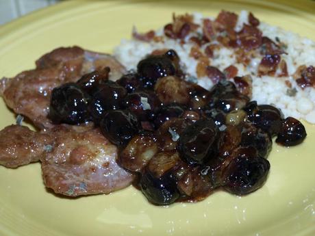 Sauteed Chicken Thighs with Roasted Grapes Sauce