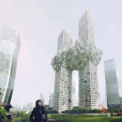 The Cloud: 2 luxury residential towers in Seoul, Korea by Architects MVRDV