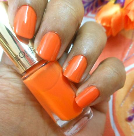Orange Nails with L'Oreal Paris Color Riche Lush Tangerine