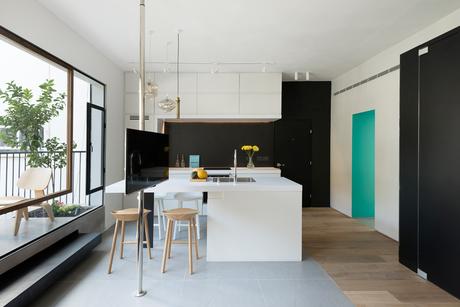 Tiny Tel Aviv Apartment Open Living and Dining Areas